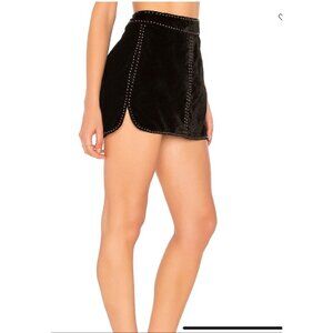 Revolve Saylor Levi Studded Velvet Mini Skirt Black Women’s Size S